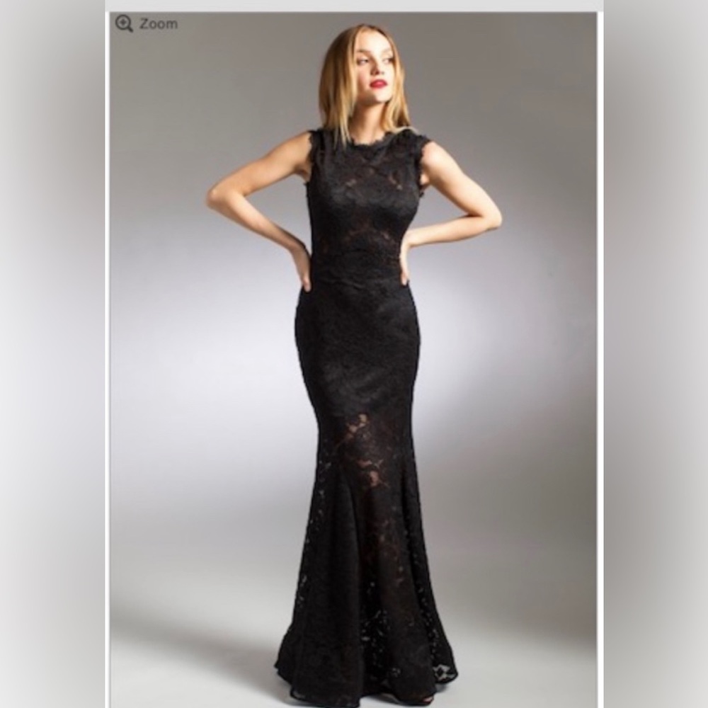 Camille La Vie Allover Lace dress (w/ Illusion waist). Worn once. Wedding/Prom